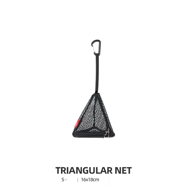 Foldable Triangular Camping Drying Net Hanging Storage Basket for Outdoor Gear Organization