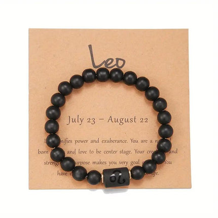 Natural Tiger Eye Stone Beaded Bracelet Elastic Chakra Healing Jewelry for Men and Women Zodiac