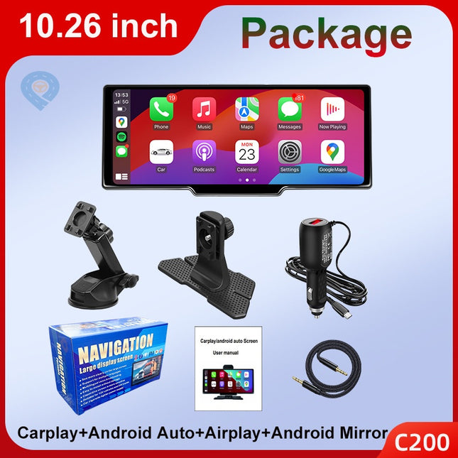 10.26-inch Portable Car Smart Display with Wireless CarPlay Android Auto Bluetooth Backup Camera