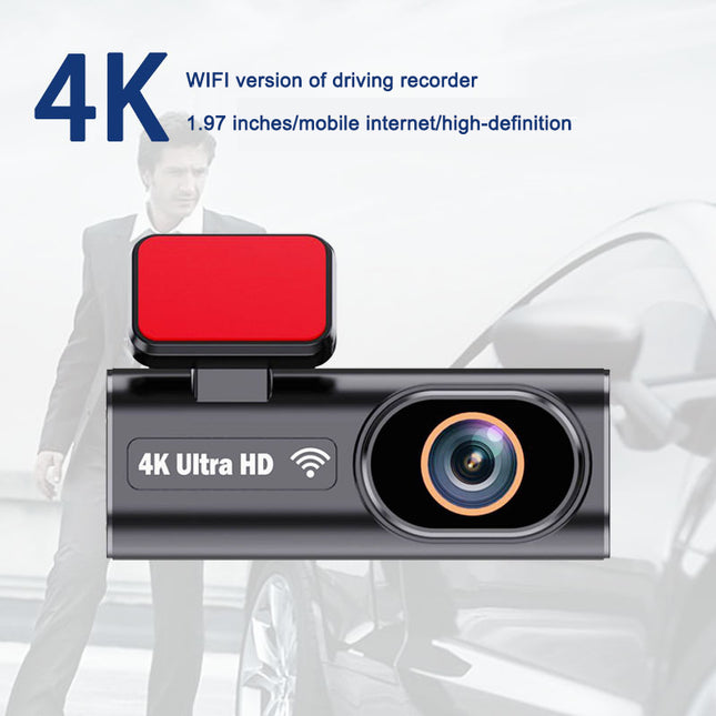 4K Ultra HD Dual Lens Dash Cam with WIFI and Parking Monitor for Reliable Vehicle Video Recording