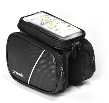 Waterproof Bicycle Front Frame Saddle Bag with Touch Screen Phone Holder for Cycling Equipment