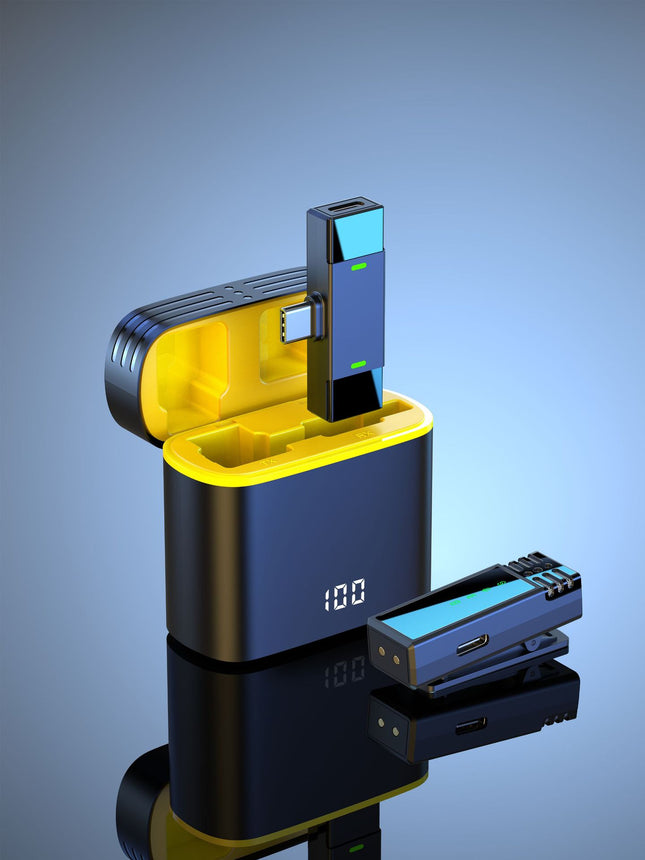 Wireless Lavalier Microphone for Live Streaming Video Recording Professional Clear Audio Mic