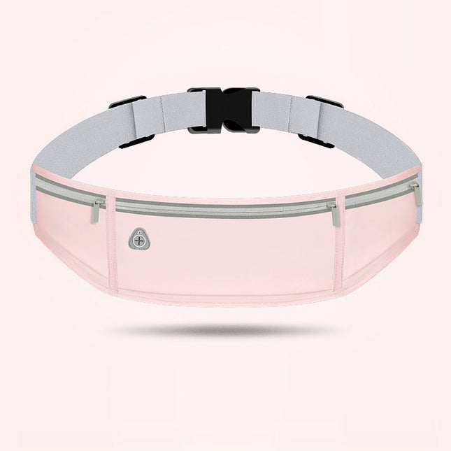 Lightweight Running Waist Bag for Fitness with Three Secure Pockets for Mobile Phone Storage