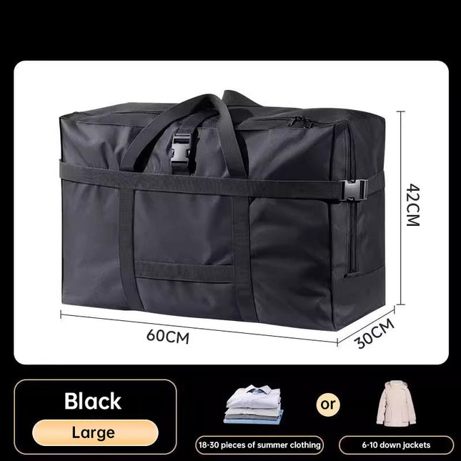 Large Capacity Oxford Fabric Storage Bag Portable Grid Pattern for Clothes Blankets Luggage