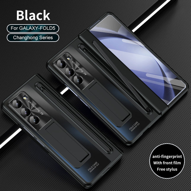 Integrated Stylus Holder Phone Case with Screen Protector for Z Fold6 Z Fold5 Shockproof Cover