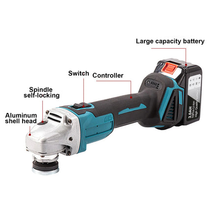 18V Bürstenloser kabelloser Winkelschleifer zum Schneiden und Polieren mit intelligentem Fehleranzeigebildschirm