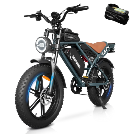 1000W Electric Bike 48V 35AH Lithium Battery 20 Inch Fat Tire Snow E-bike with Dual Shock Suspension
