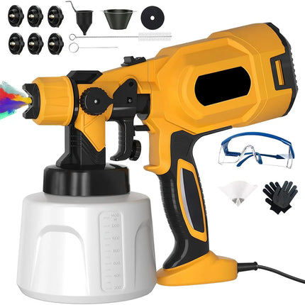 1000W Electric Paint Sprayer with 1400ml Container and 6 Copper Nozzles for Home Furniture Projects
