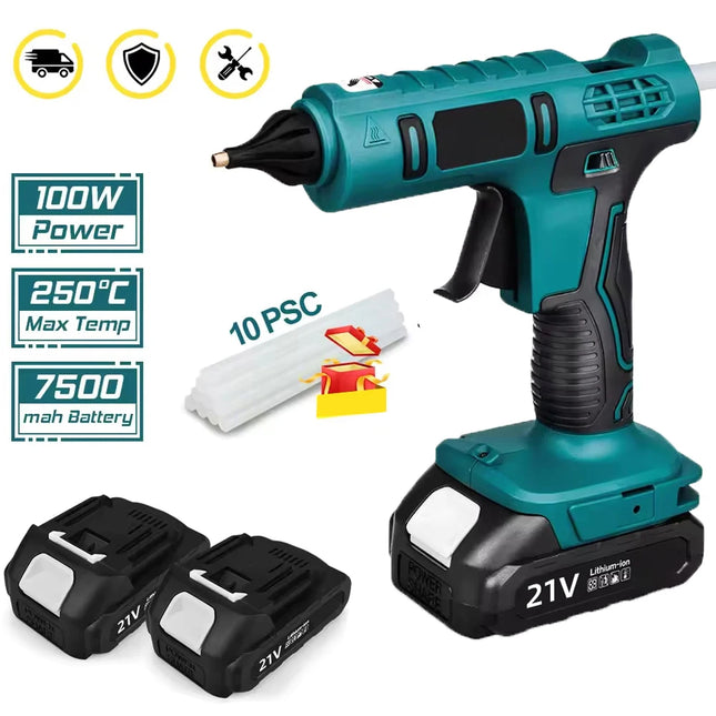 18V Cordless Hot Melt Glue Gun for Makita Batteries 100W Professional DIY Repair Tool 11mm Sticks