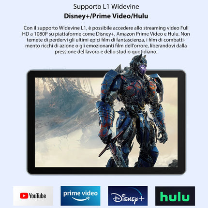 10.1 Inch Android 13 Tablet, Quad-Core 4GB RAM 64GB ROM, HD IPS Display, WiFi 6, 6580mAh Battery