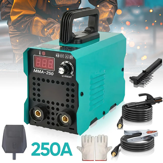 250A Portable Arc Welding Machine 220V Industrial Grade IGBT Inverter Welder for Steel and Iron
