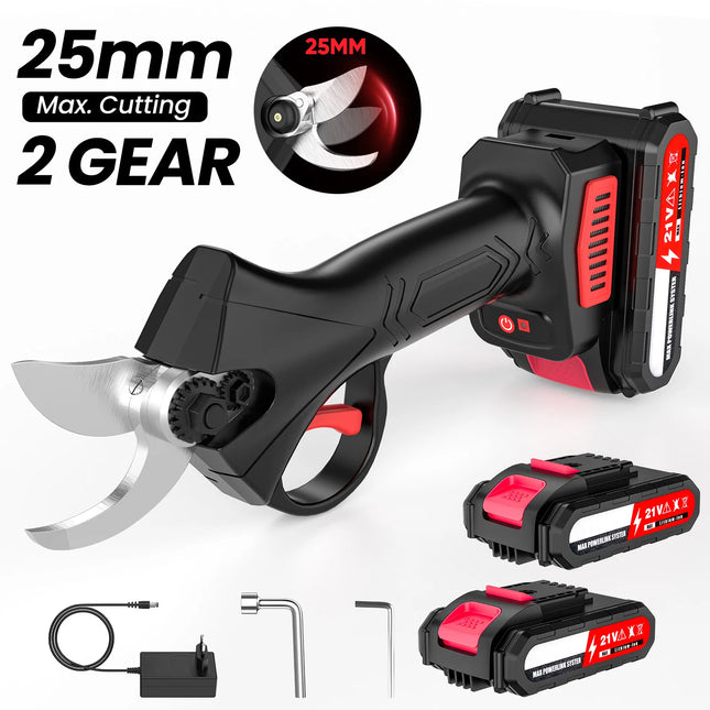 21V Akku Bürstenlose Elektrische Gartenschere - 1200W Astschneider für 25mm Äste