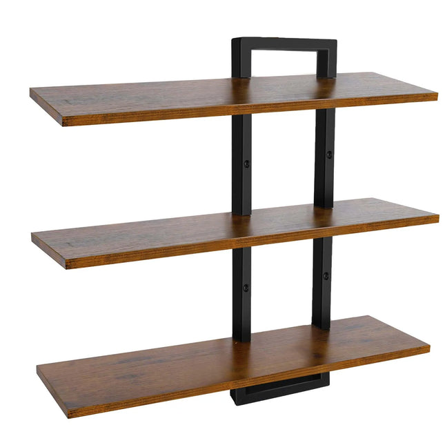 3 Tier Rustic Floating Shelves Wall Mounted Storage Rack for Kitchen Bathroom Bedroom Home Decor