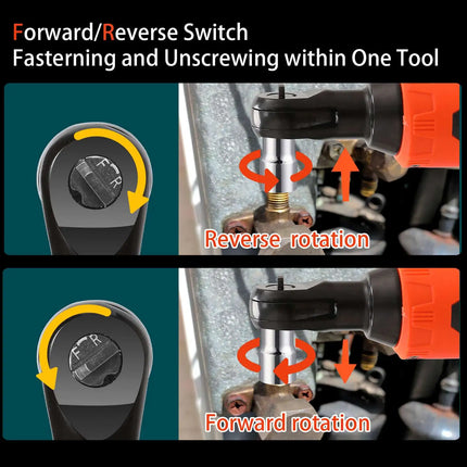 18V kabelloser elektrischer Ratschen-Schraubenschlüssel 3/8 Zoll Antrieb 60Nm Drehmoment mit 2 Akkus