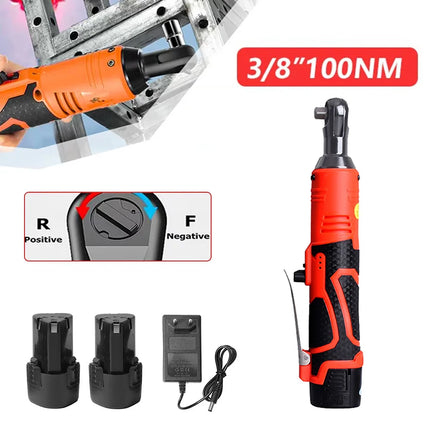 Clé à cliquet sans fil 3/8 pouce 18V Outil rechargeable pour réparation automobile Couple élevé 100N.m