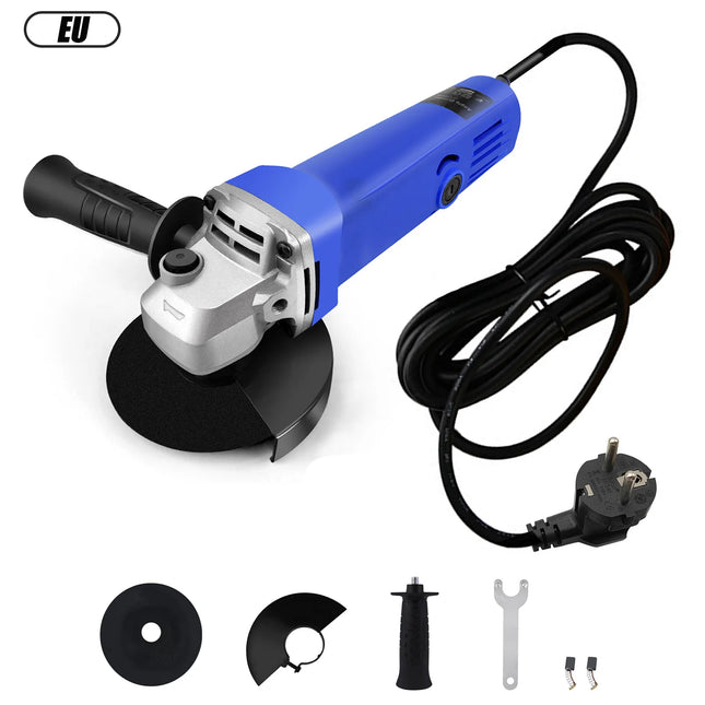 115mm Corded Angle Grinder 700W Electric Polishing Cutting Tool with Auxiliary Handle and Spanner