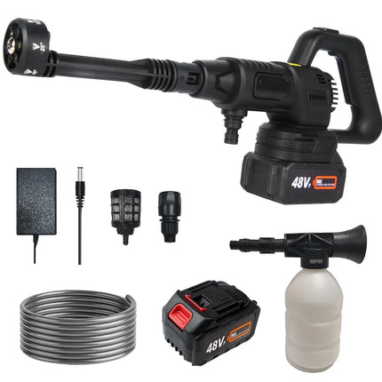Lavadora a presión portátil inalámbrica de 21V con boquilla 6 en 1 para limpieza de autos y mantenimiento del hogar