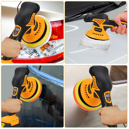 150mm Kabelloser elektrischer Autopolierer 21V 380W Gebürstete Poliermaschine mit 8-Gang Drehzahlregelung