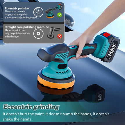 18V kabelloser Auto-Polierer 150mm stufenlos regelbare Poliermaschine kompatibel mit Makita 18V Akkus