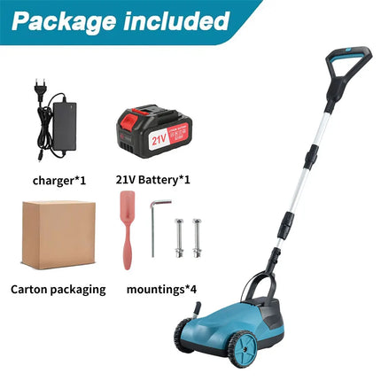 18V Kabelloser bürstenloser Rasentrimmer mit verstellbarem Teleskopstiel und 3-stufiger Schnitthöhenverstellung