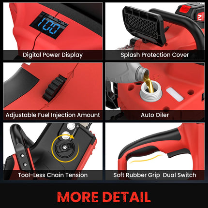 16 Zoll kabellose elektrische Kettensäge 21V bürstenloser Motor 2000W Holzverarbeitung Garten Forstwerkzeug