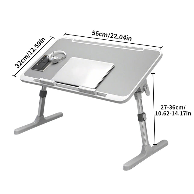 Portable Adjustable Laptop Desk Folding Bed Tray Stand Aluminum Alloy for Sofa Floor Study Office
