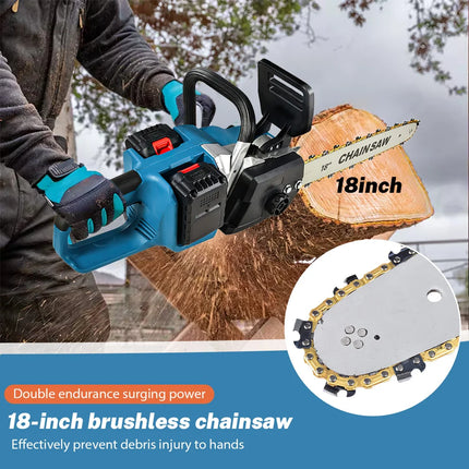 18 Zoll kabellose Elektrokettensäge 3000W Holzarbeiten Astschneider für Makita 18V Akkusystem