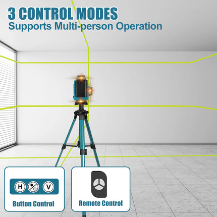 16-Linien Grünstrahl 360-Grad-Laser-Nivelliergerät mit Stativ, selbstnivellierendes horizontales und vertikales Werkzeug