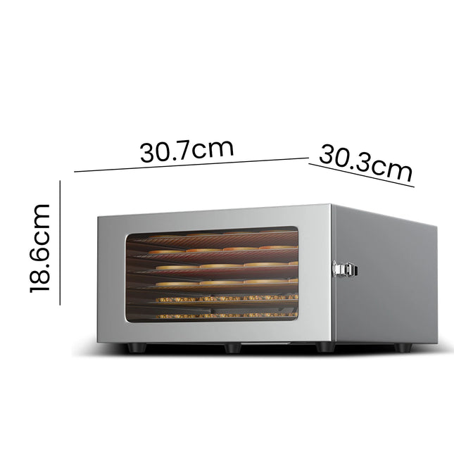 8 Tray Food Dehydrator 400W Stainless Steel Intelligent Fruit Vegetable Meat and Pet Snack Dryer