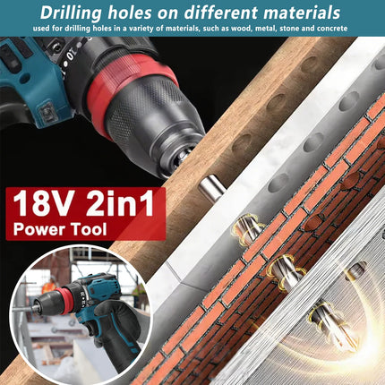 16,8V bürstenloser kabelloser Bohr- und Schrauberset mit 45Nm Drehmoment - zwei Akkus für Heimwerker-Reparaturen