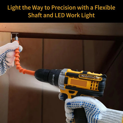 18V Akku Gebürsteter Elektrischer Bohrschrauber - 3/8 Zoll Schnellspannbohrfutter Hoher Drehmoment Haushaltswerkzeug