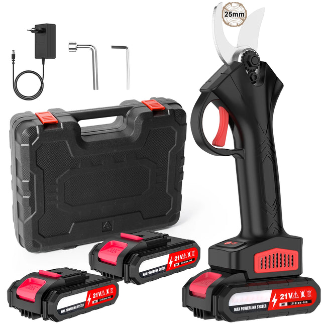 21V kabellose elektrische Gartenschere - 1200W bürstenloser Motor für 25mm Astschneidewerkzeug-Set