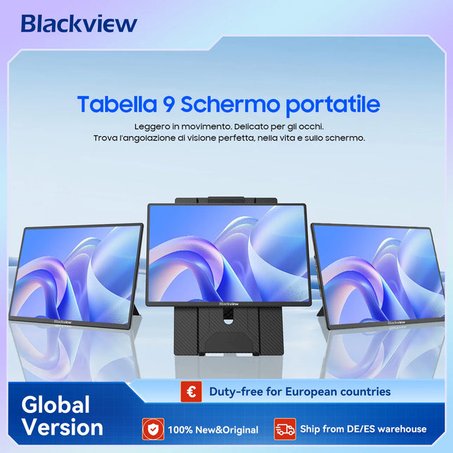 16 Inch Portable Monitor FHD IPS Display Ultra Thin Screen with Reverse Charging for Laptop and Mobile