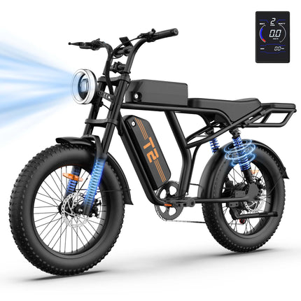1500W Elektrisches Fat Tire Bike mit 48V 15,6Ah Akku, 45 km/h Geschwindigkeit, große Reichweite, Offroad-Mountainbike