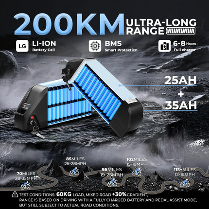 1000W Electric Bike 48V 35AH Lithium Battery 20 Inch Fat Tire Snow E-bike with Dual Shock Suspension