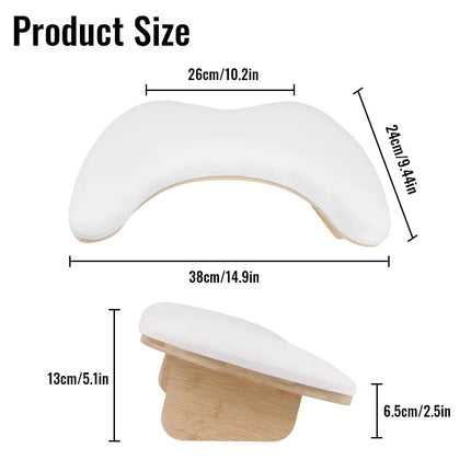 Ergonomic U-Shaped Nail Arm Rest for Manicure - Soft PU Leather Hand Support Cushion for Salon Use