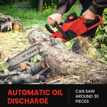 16 Zoll kabellose elektrische Kettensäge 21V bürstenloser Motor 2000W Holzverarbeitung Garten Forstwerkzeug