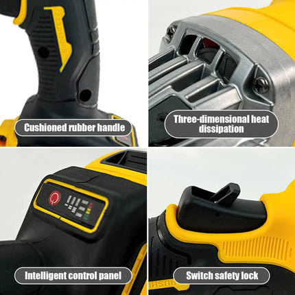 Smerigliatrice angolare brushless 125mm 1280W con 4 velocità, utensile da taglio cordless compatibile con batterie 20V Max