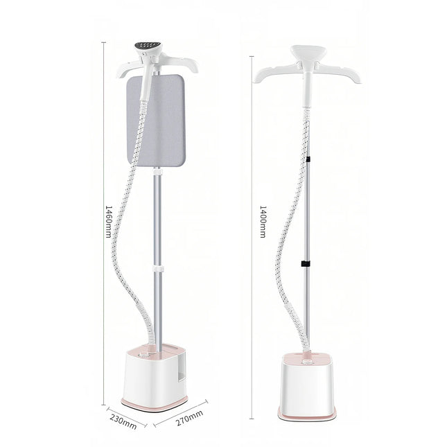 1800W Vertical Garment Steamer with 1.8L Tank for Professional Fabric Ironing and Clothes Care