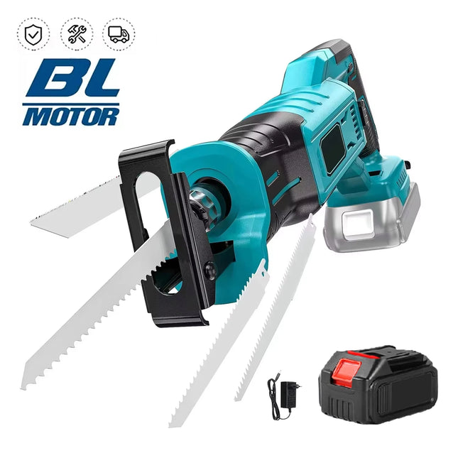 Brushless Cordless Reciprocating Saw 18V Variable Speed Tool Compatible with Makita 18V Battery Only