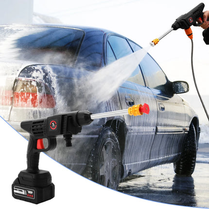 Cordless High Pressure Washer Gun 200W 50Bar 21V Portable Car Cleaner Compatible with Makita Batteries