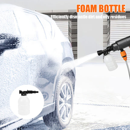Portable 18V Cordless High Pressure Washer Gun for Car Cleaning and Garden Watering, 30000 RPM 60BAR