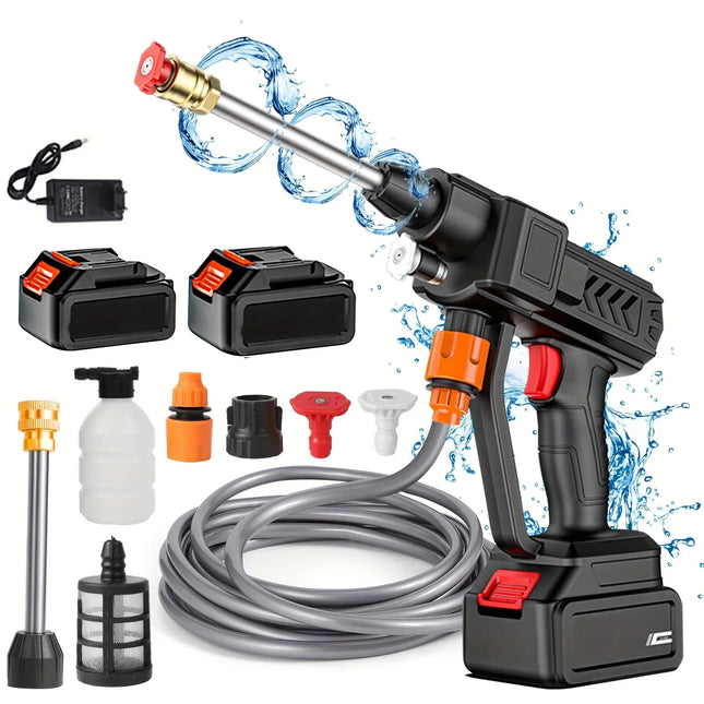 Cordless High Pressure Car Washer Gun 30Bar 700W 18V Portable Cleaner Compatible with Makita Batteries