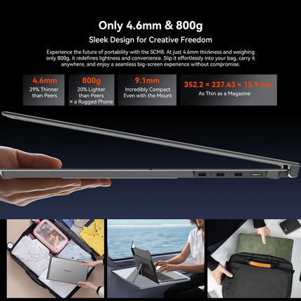 15,3 Zoll Tragbarer Monitor, 1080P FHD IPS Laptop-Bildschirm-Erweiterung, Dual-Display für Mac Windows Chrome