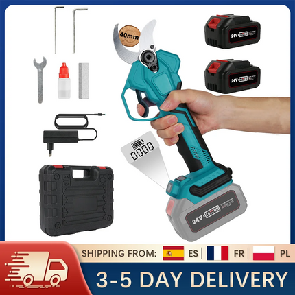 18V Kabellose elektrische Gartenschere mit 40mm bürstenlosem Motor für effizientes Baumschneiden