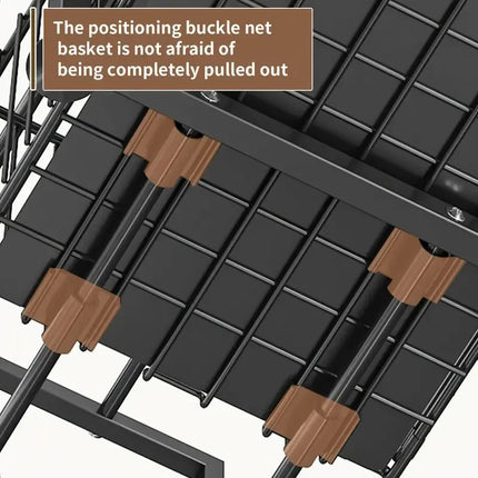 2-stufiger ausziehbarer Küchenorganizer-Schublade, verstellbares Stahlregal für Gewürzaufbewahrung unter der Spüle