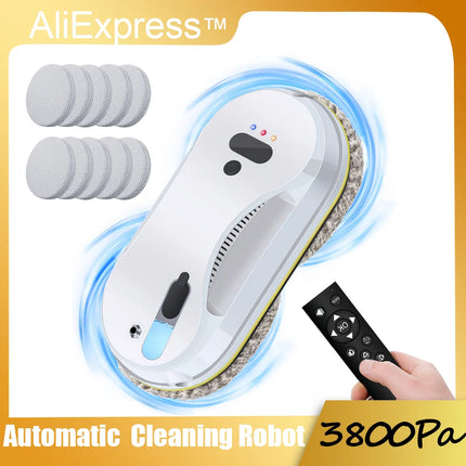 Automatischer Fensterreinigungsroboter mit Ultraschall-Wasserspray und Fernbedienung für die Glasreinigung zu Hause