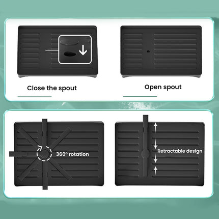 2-stufiger Geschirrabtropfständer mit Abtropfbrett und Besteckhalter – Küchenorganizer aus Kohlenstoffstahl für Spüle