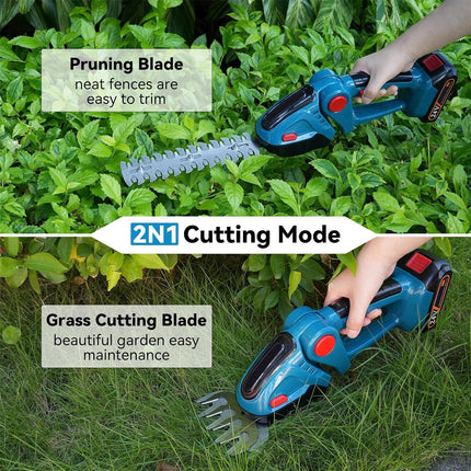 2-in-1 Akku-Heckenschere und Grasschere, 18V Handgeführtes Gartenschneidewerkzeug für Makita Akkus
