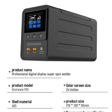 Professionelle Kondensator-Punktschweißmaschine 10KW 1800A für 18650 Akku-Pack Reparatur 0,6mm Dicke